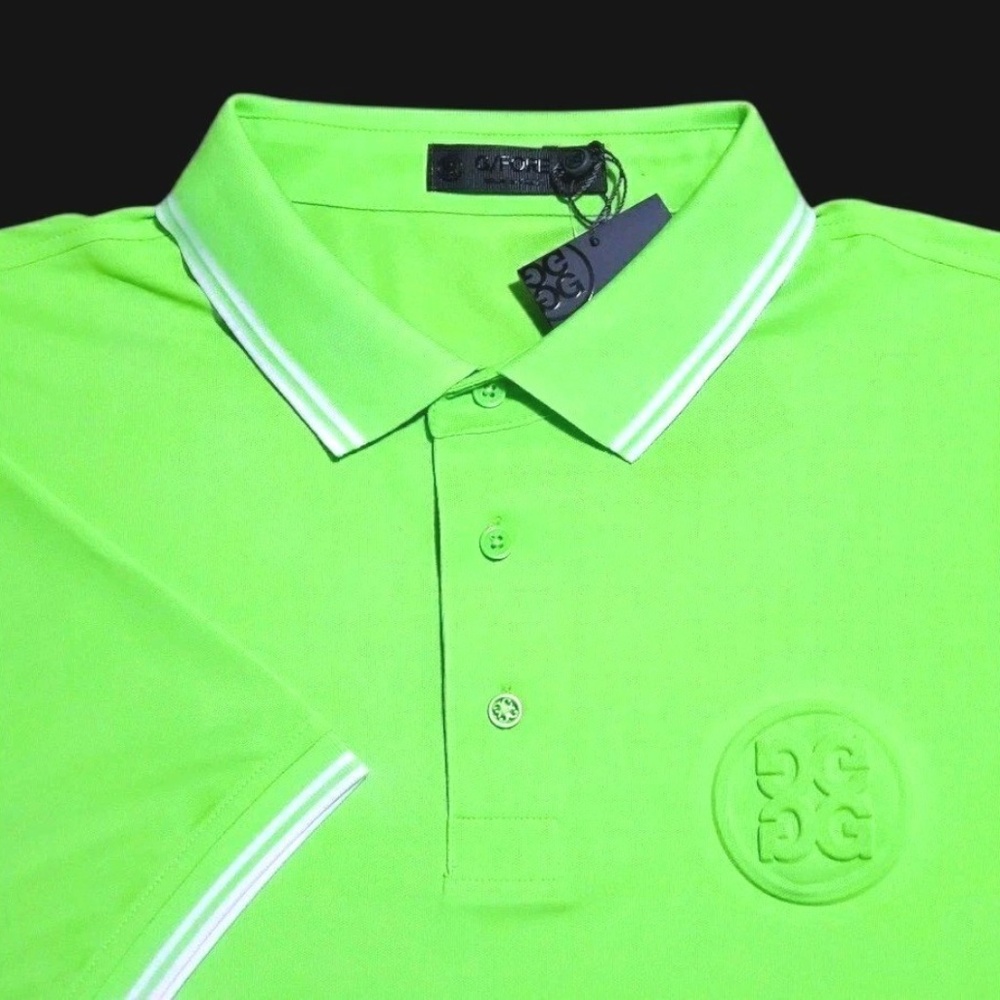 NEW G/Fore G4 Golf Mens Performance Stretch 2XL Lime Polo Shirt $120